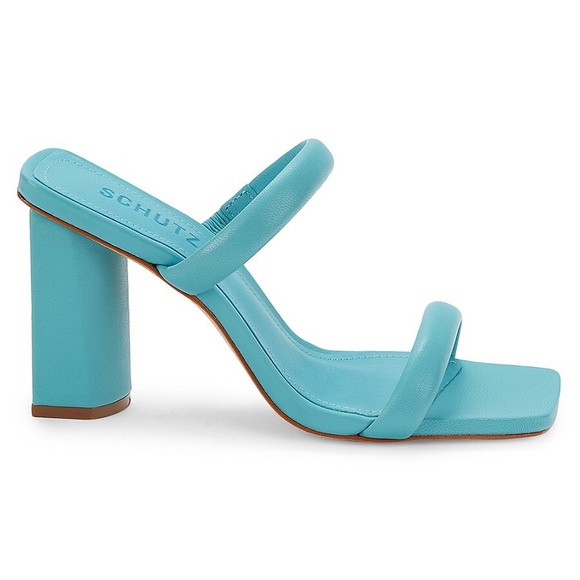 Schutz Ully Leather Block Heel Sandals sz 6.5 - Picture 12 of 12